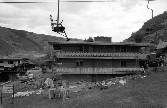 The original Skier's Chalet at Lift One, a beloved gathering place at the base of Aspen Mountain.